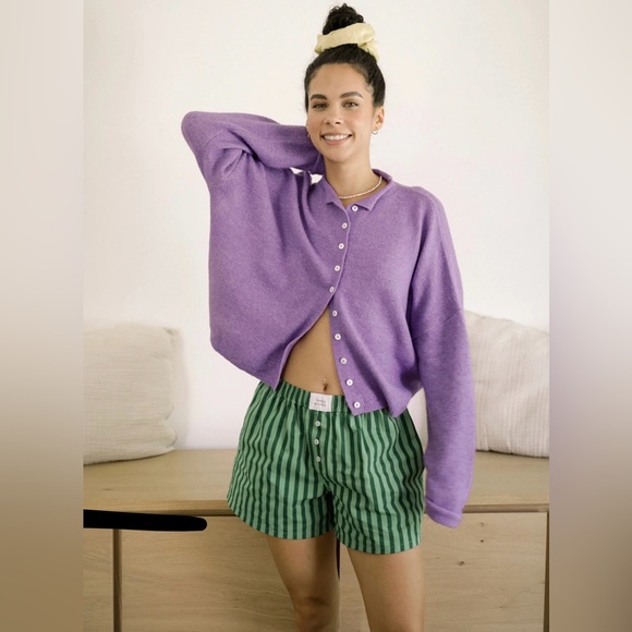 Things Between Piper Button Up Cardigan Purple Size Medium - Picture 4 of 15